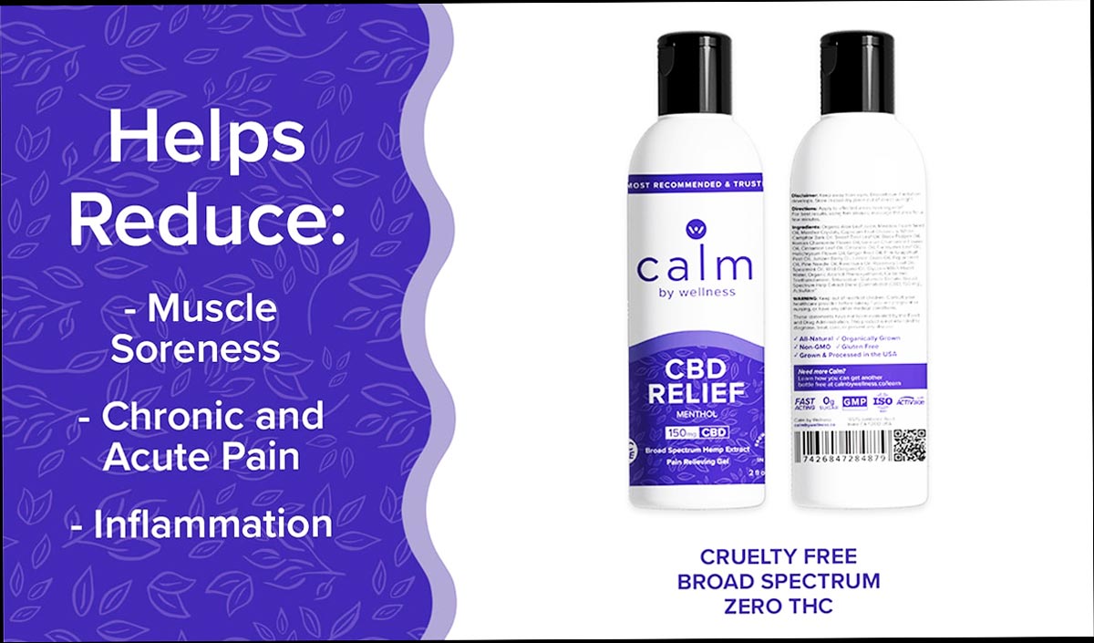 Calm by Wellness CBD Relief Muscle Gel | Origen del CBD