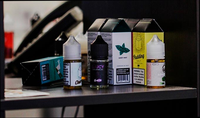 Jugo de vape en almacenamiento