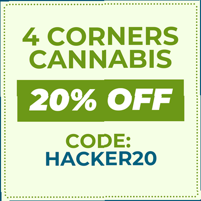 Gráfico: Código de cupón de cannabis de 4 esquinas