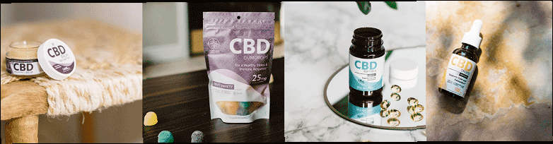 Diferentes productos de CBD