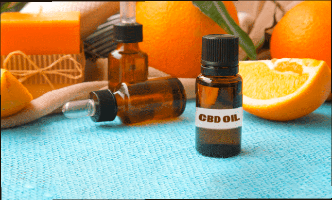 Aceite de CBD con naranjas