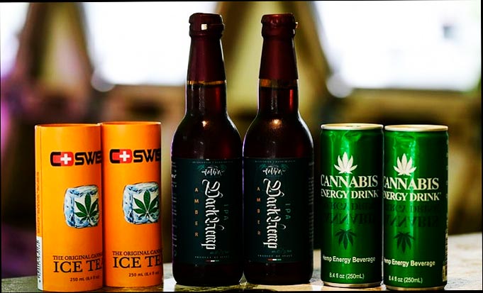 Tres bebidas diferentes de CBD