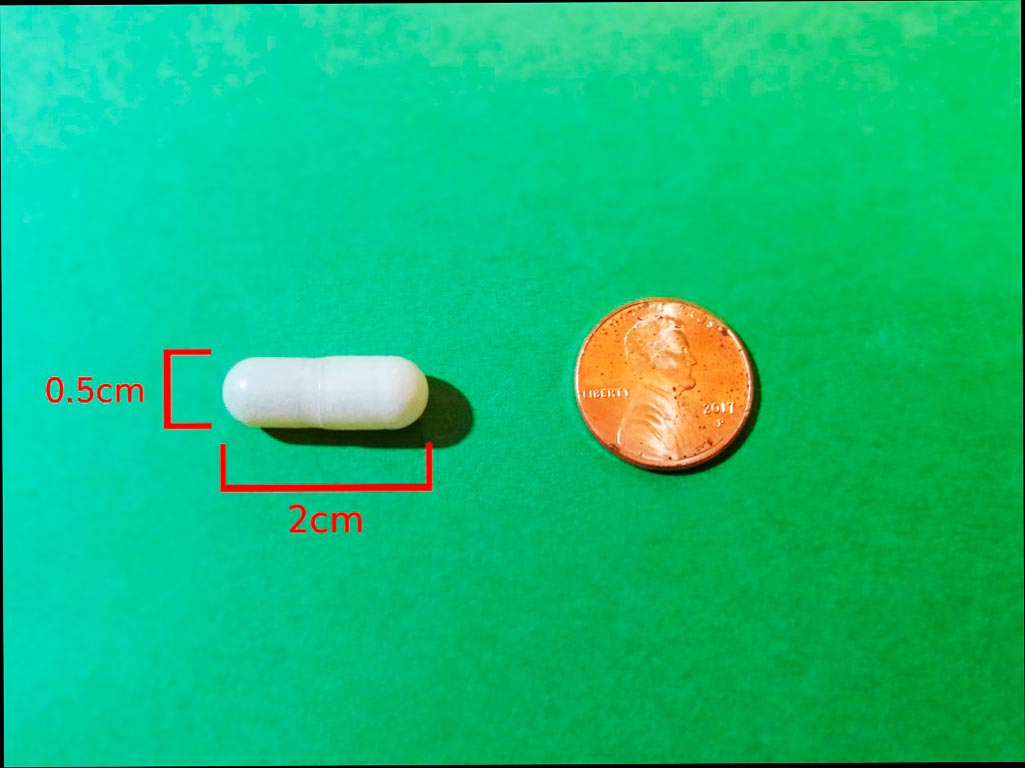 Dimensiones de la píldora de revisión de Pharma genrx CBD